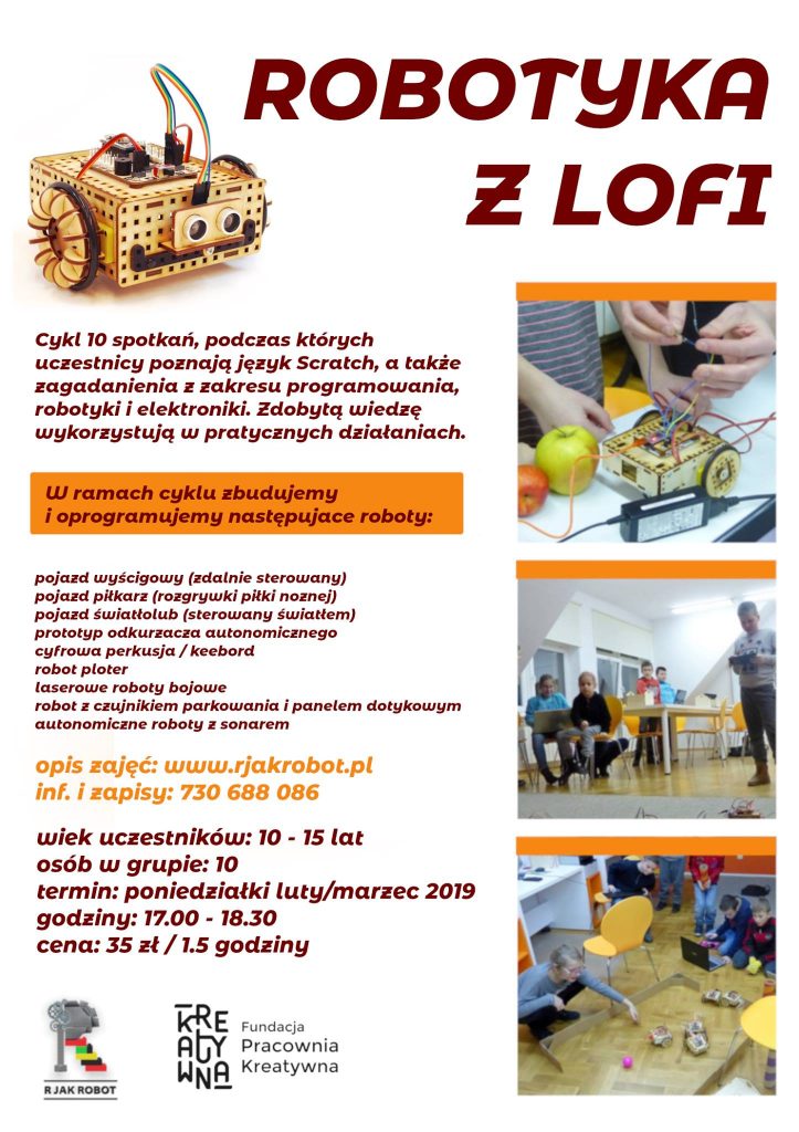 Plakat zajęcia z robotyki arduino scratch