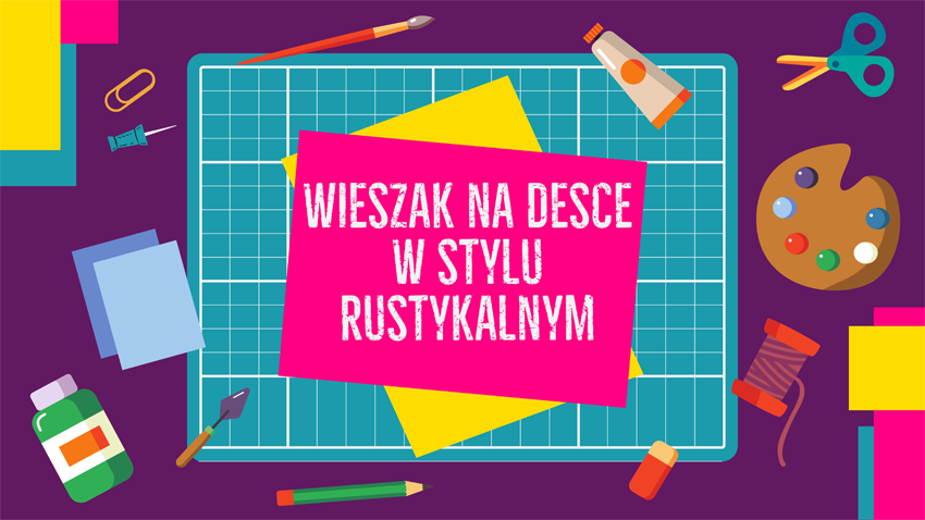 Wieszak na desce w stylu rustykalnym