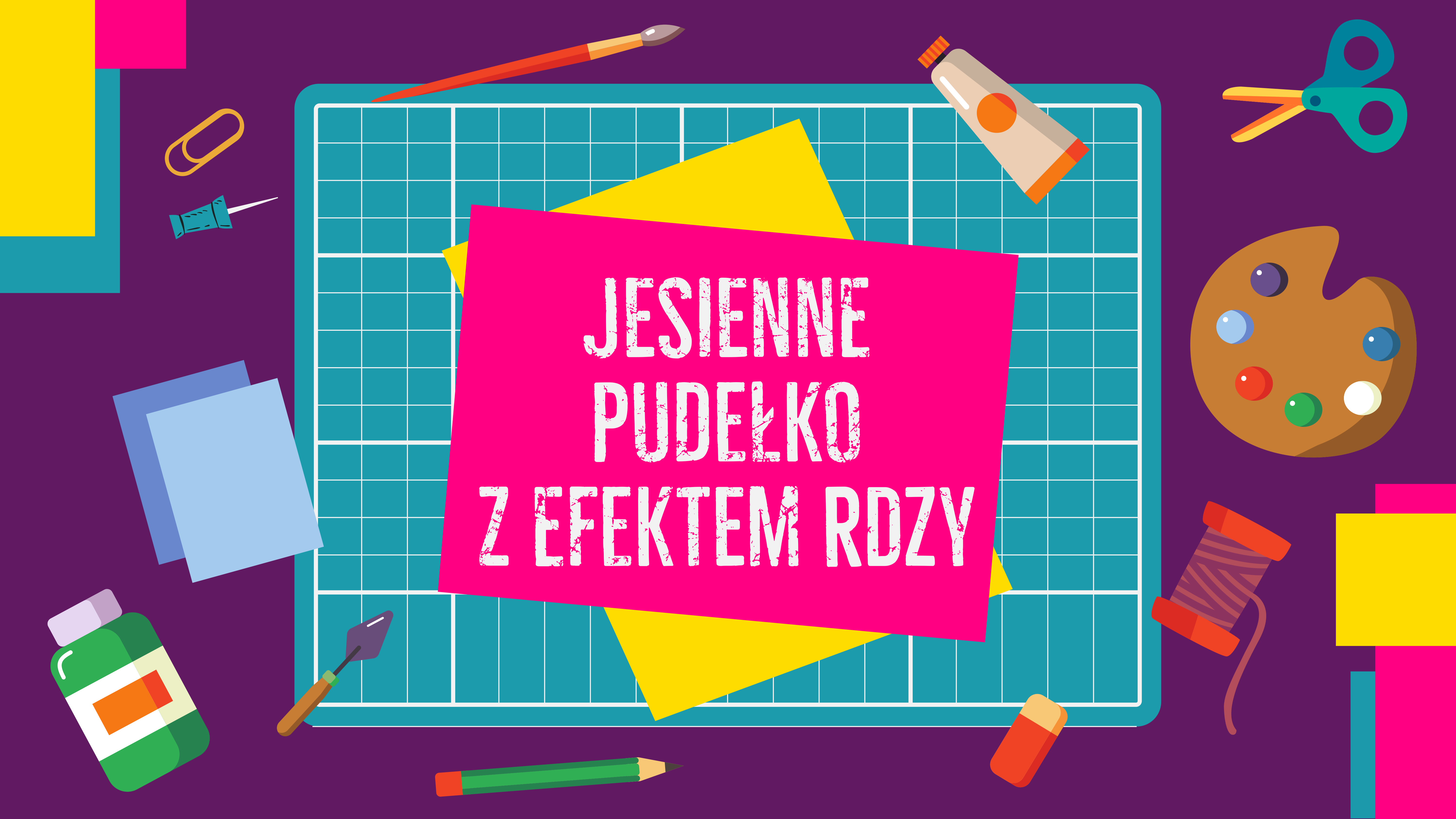 Jesienne pudełko z efektem rdzy